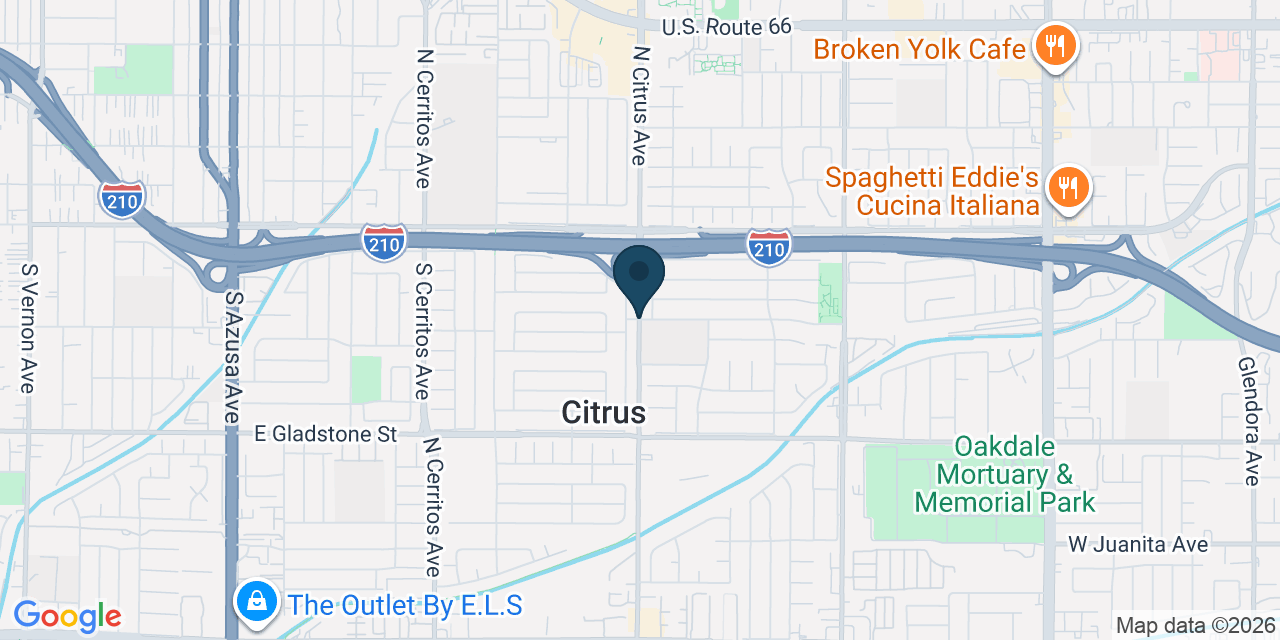 Map showing Citrus, Los Angeles County, CA