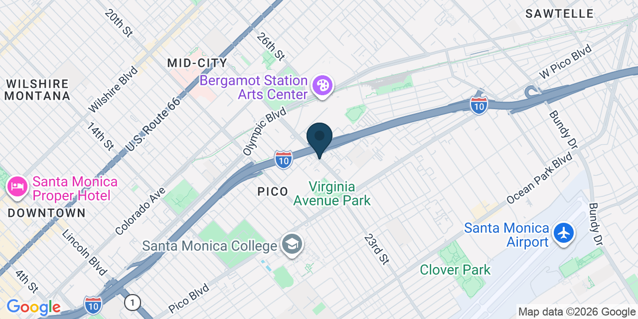 Map showing Santa Monica, Los Angeles County, CA