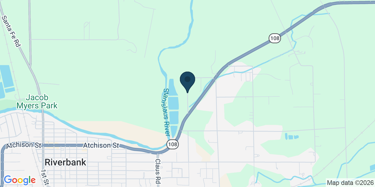 Map showing Stanislaus County, CA