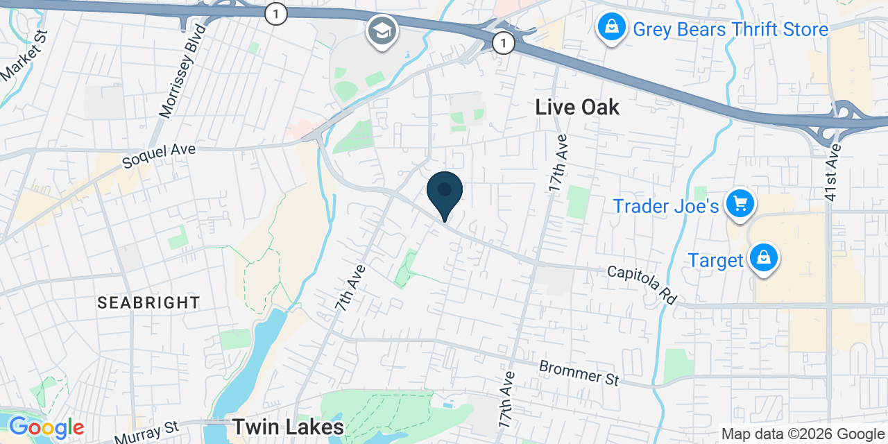 Map showing Live Oak, Santa Cruz County, CA