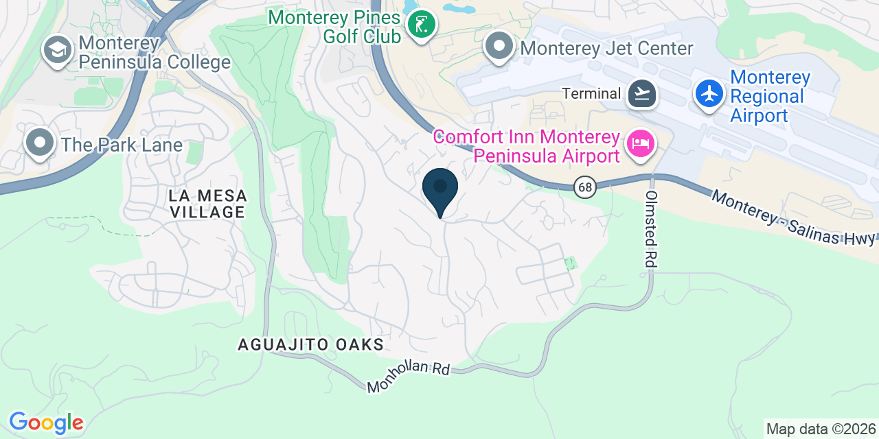 Map showing Monterey County, CA