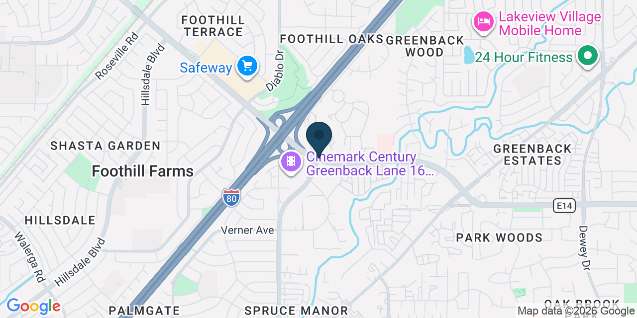 Map showing Carmichael, Sacramento County, CA
