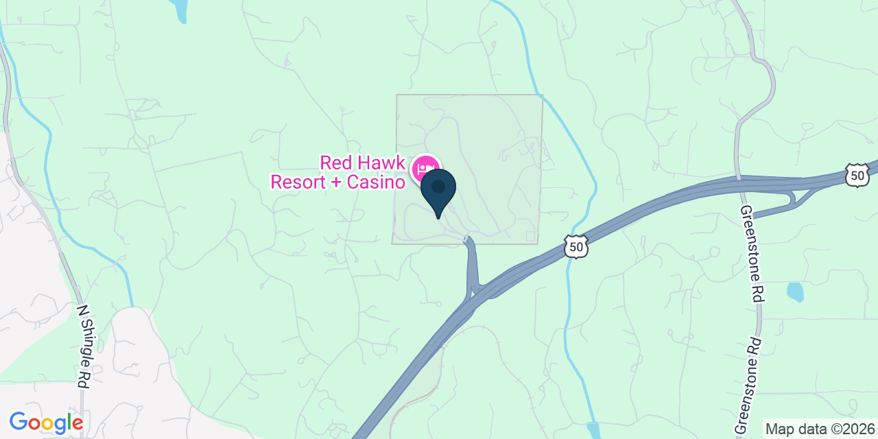 Map showing El Dorado County, CA