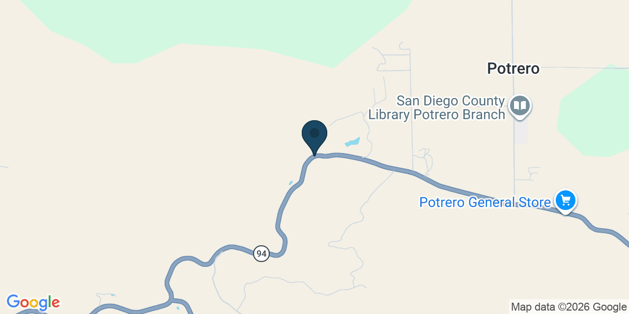 Map showing San Diego County, CA