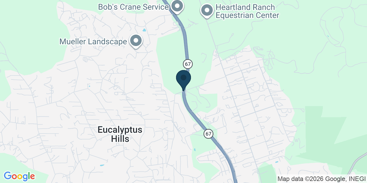 Map showing Eucalyptus Hills, San Diego County, CA