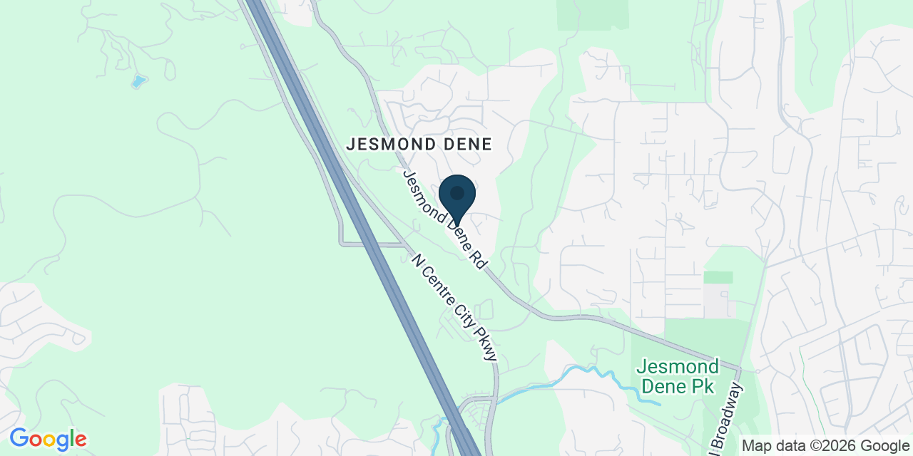 Map showing Jesmond Dene, San Diego County, CA