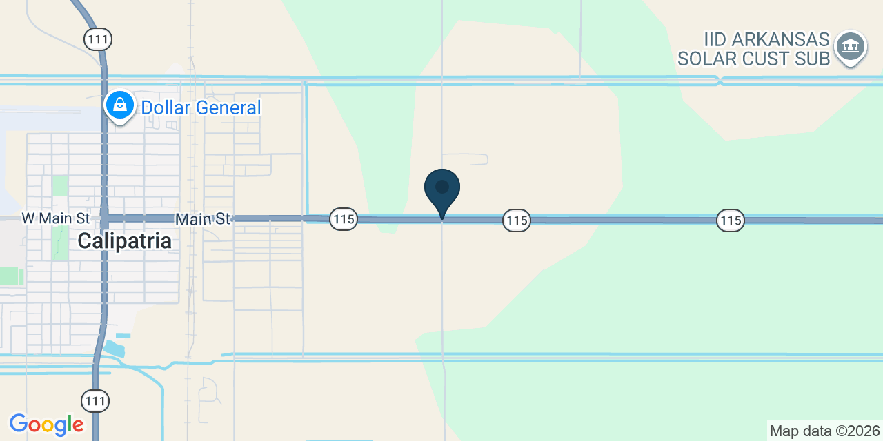Map showing Imperial County, CA