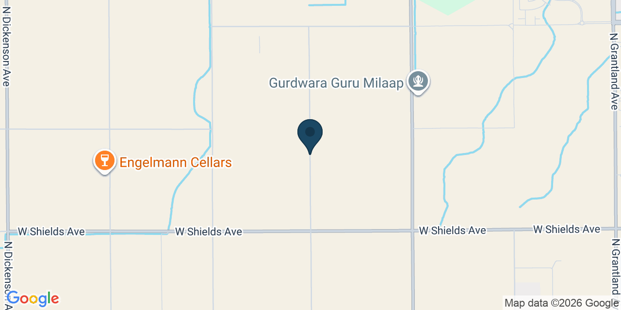 Map showing Fresno County, CA