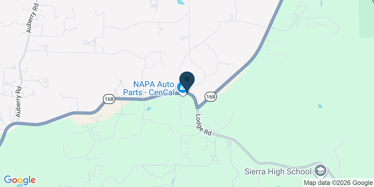 Map showing Auberry, Fresno County, CA