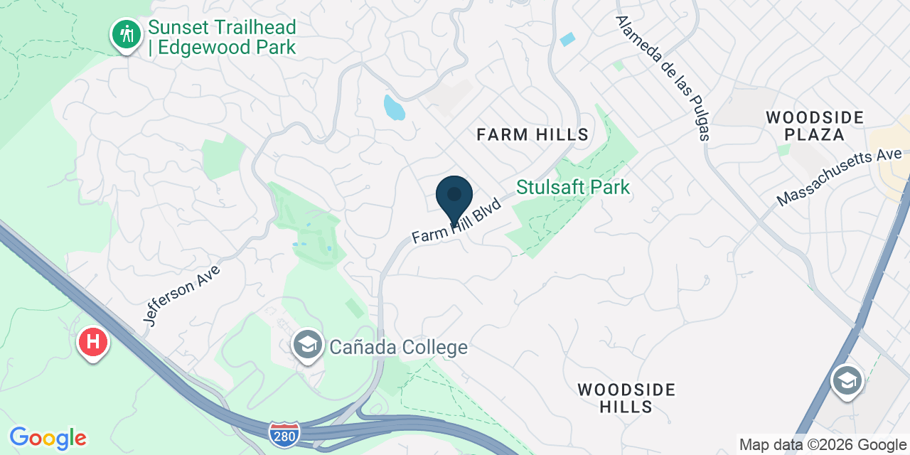 Map showing San Mateo County, CA