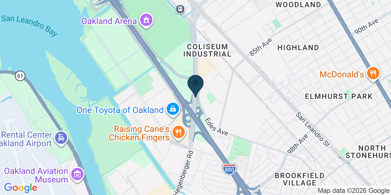 Map showing Oakland, Alameda County, CA