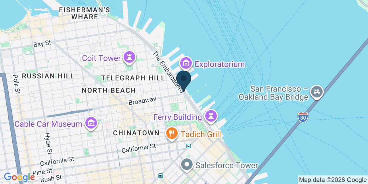 Map showing San Francisco, San Francisco County, CA