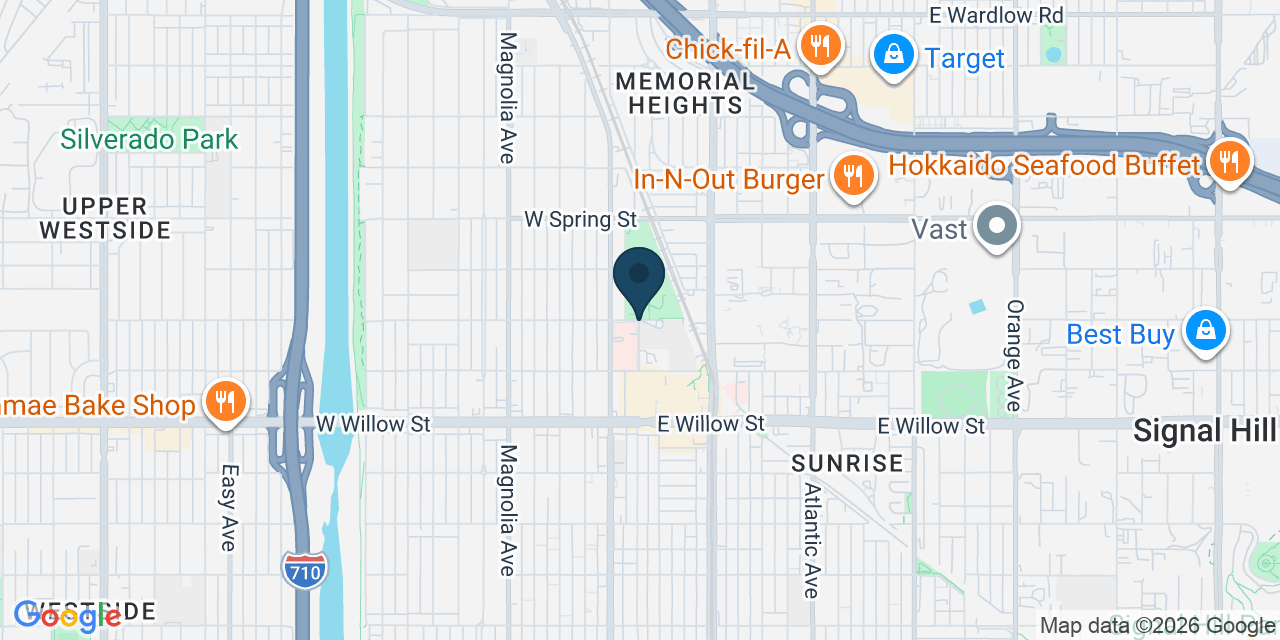 Map showing Long Beach, Los Angeles County, CA