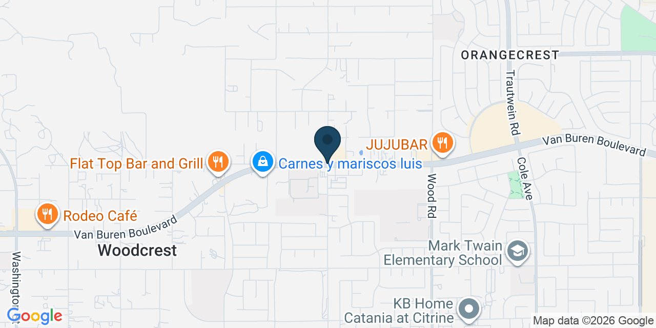 Map showing Woodcrest, Riverside County, CA