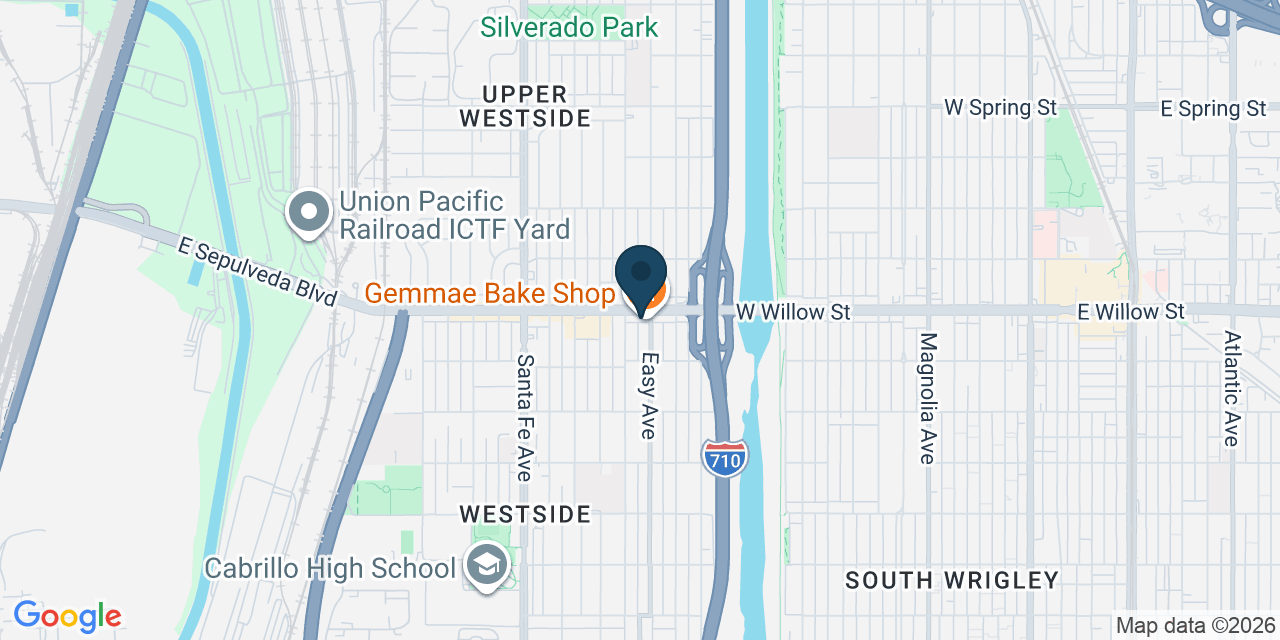 Map showing Long Beach, Los Angeles County, CA