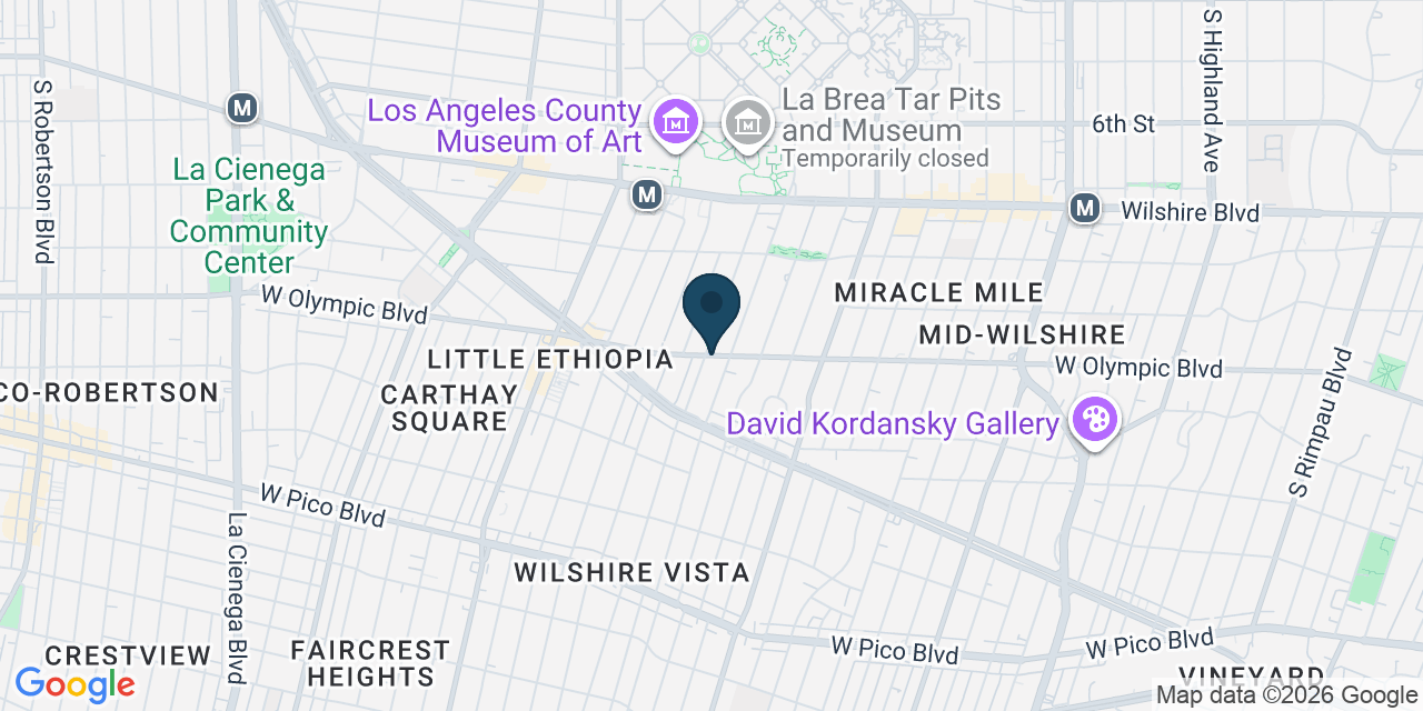 Map showing Los Angeles County, CA