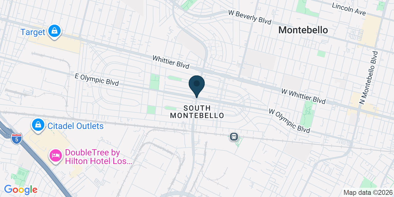 Map showing East Los Angeles, Los Angeles County, CA