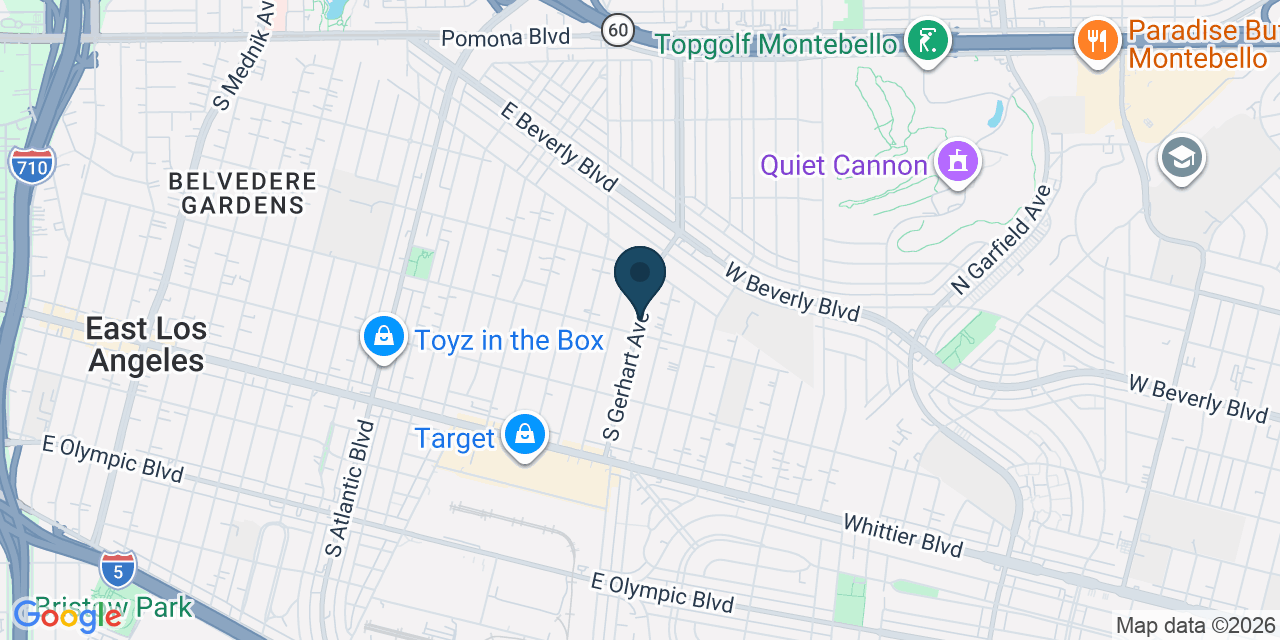 Map showing Los Angeles County, CA