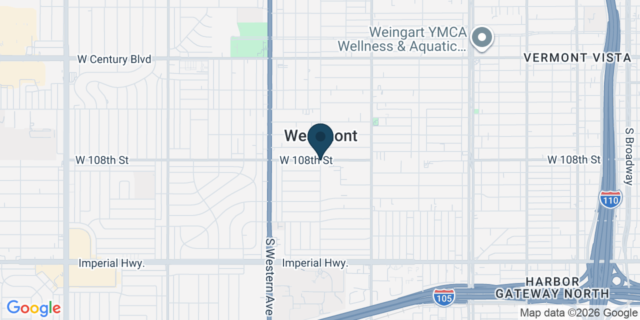 Map showing Westmont, Los Angeles County, CA