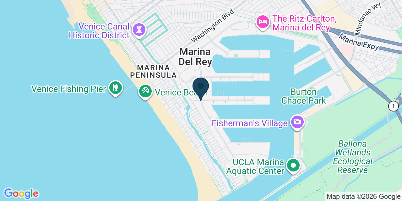 Map showing Marina del Rey, Los Angeles County, CA