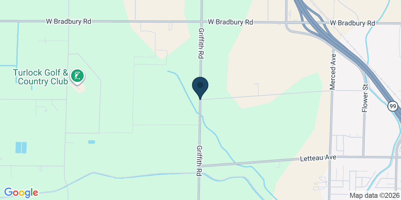 Map showing Merced County, CA