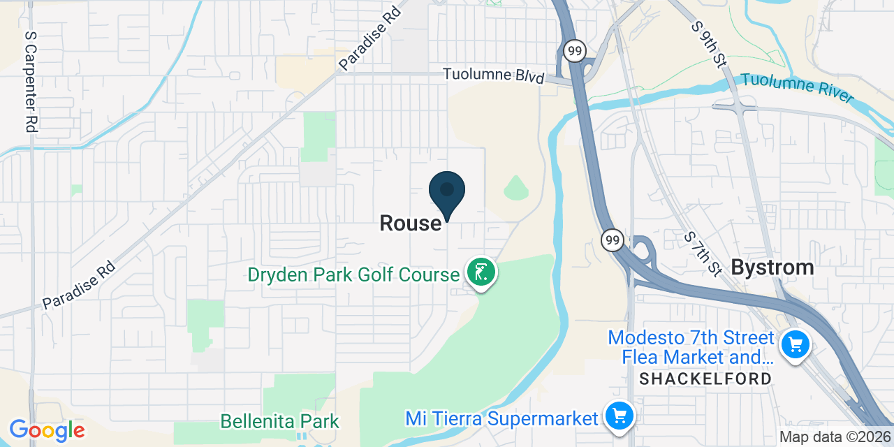 Map showing Modesto, Stanislaus County, CA