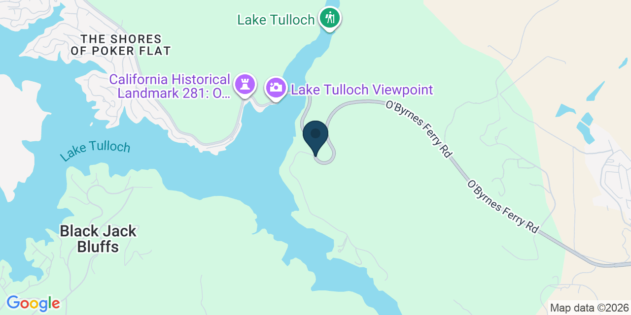 Map showing Tuolumne County, CA