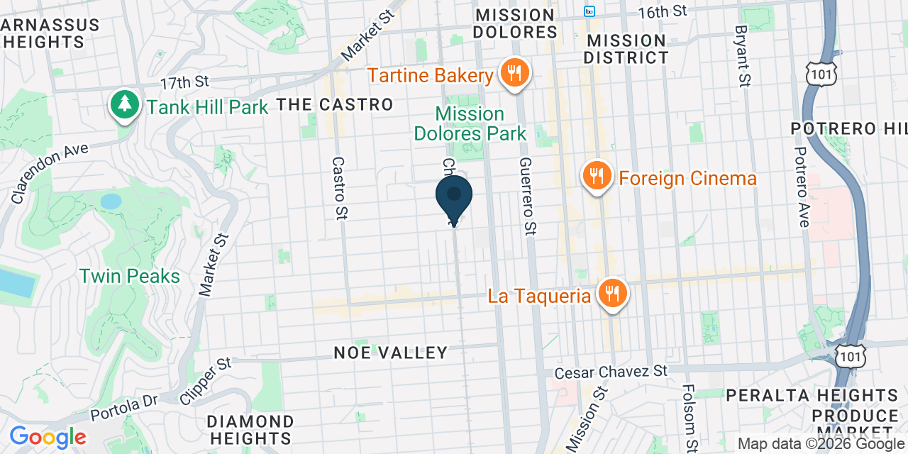 Map showing San Francisco, San Francisco County, CA