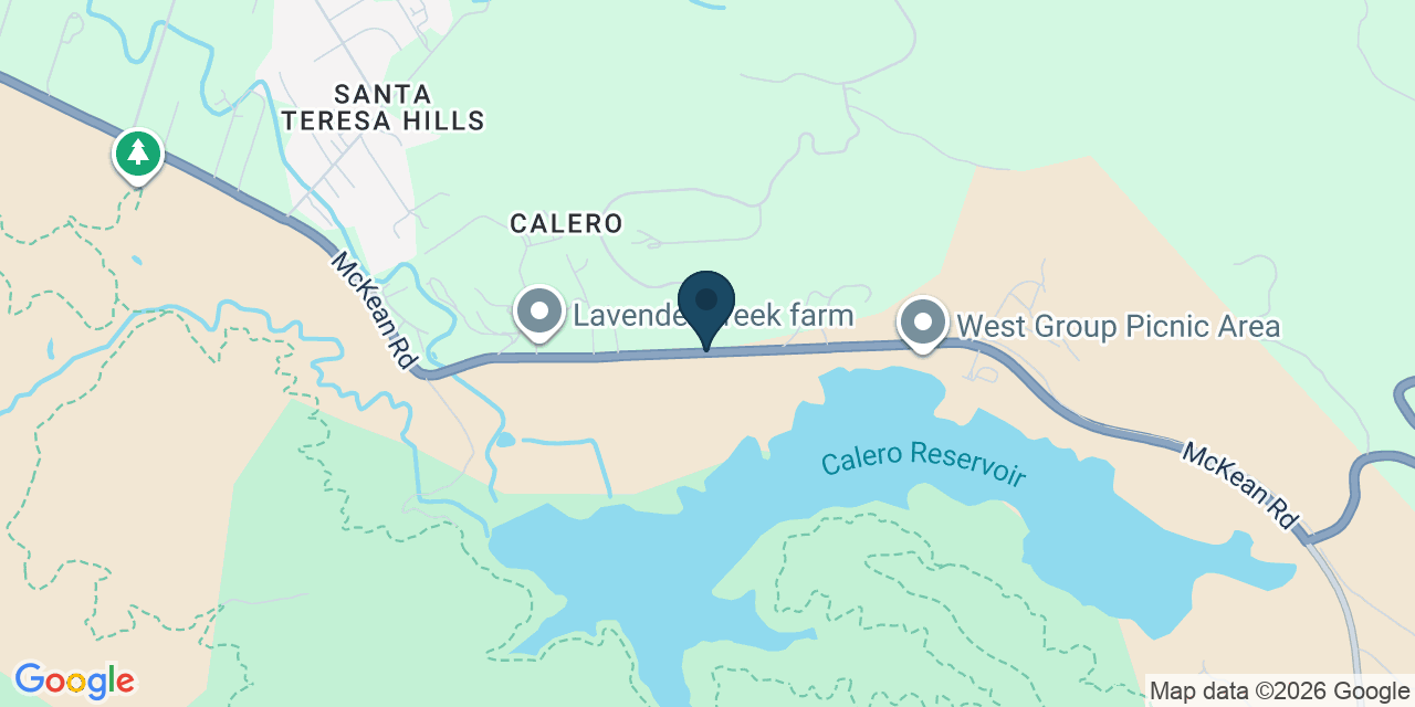 Map showing Almaden, Santa Clara County, CA
