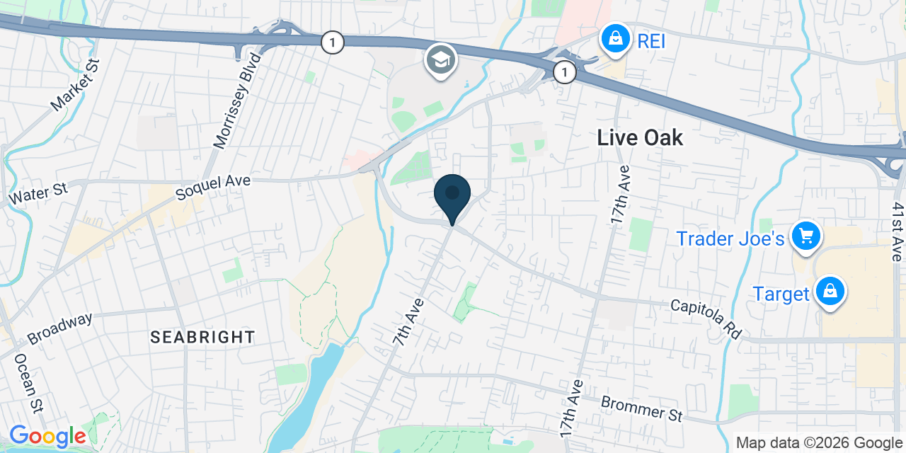 Map showing Live Oak, Santa Cruz County, CA