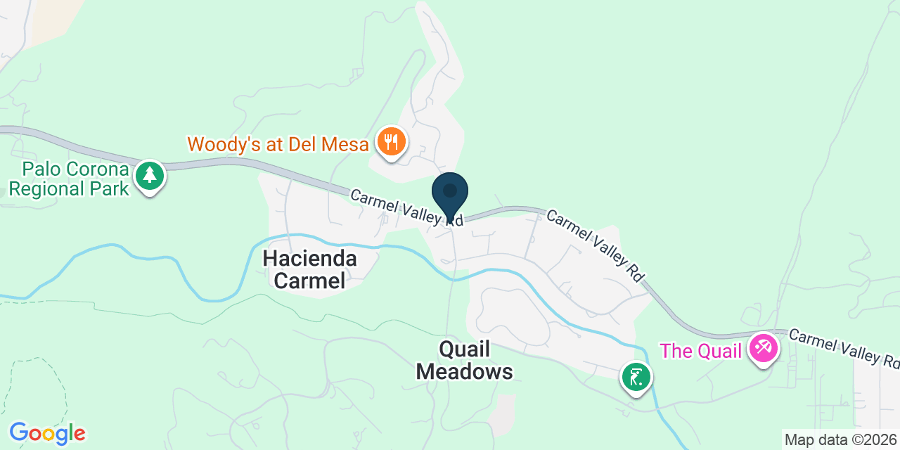 Map showing Carmel, Monterey County, CA