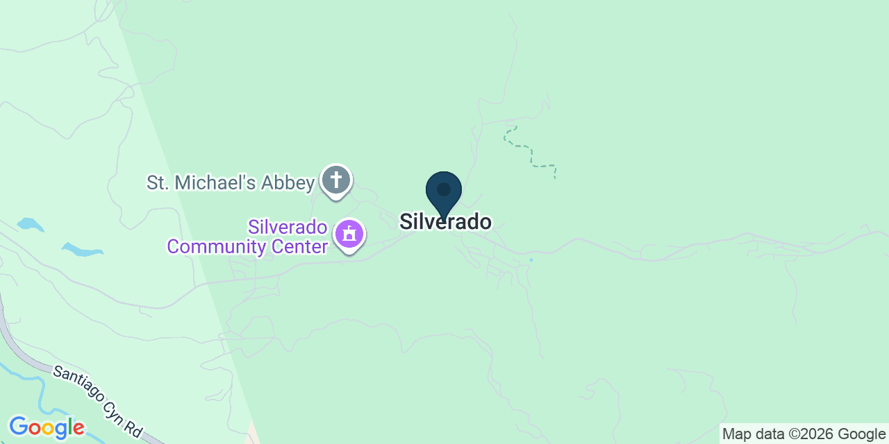 Map showing Silverado, Orange County, CA