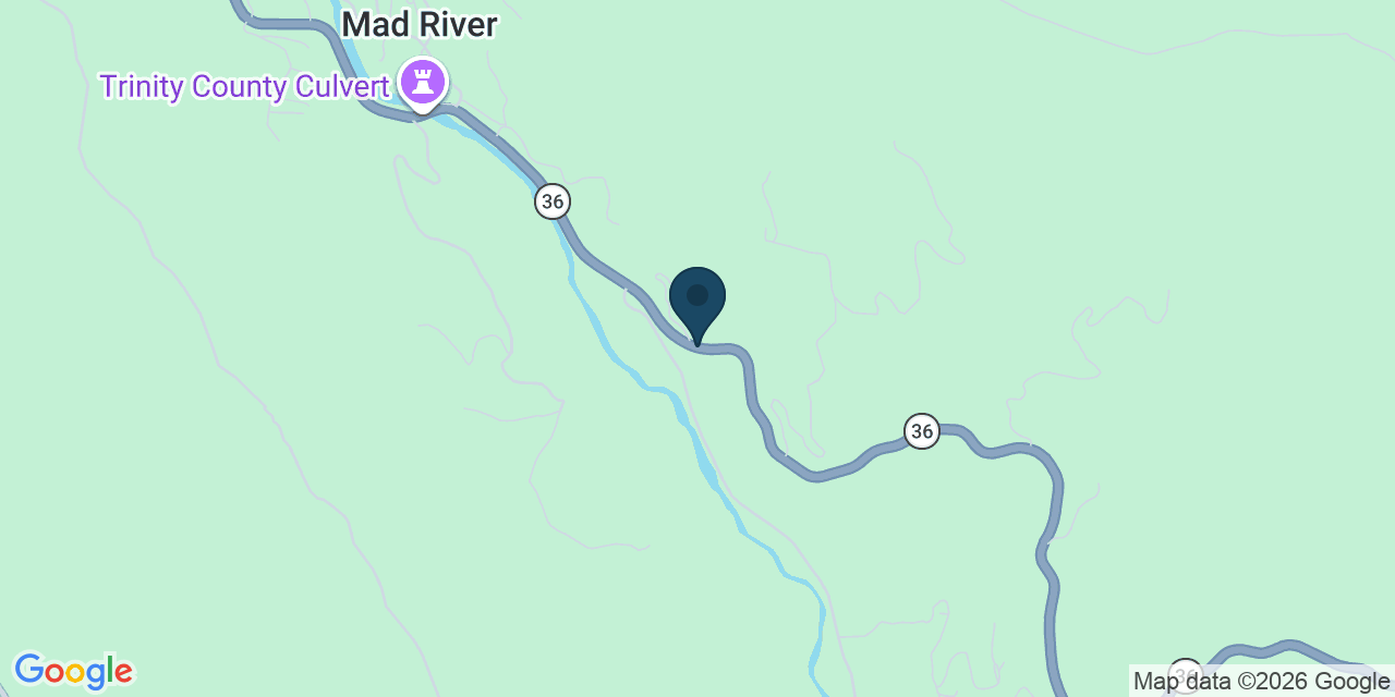 Map showing Mad River, Trinity County, CA