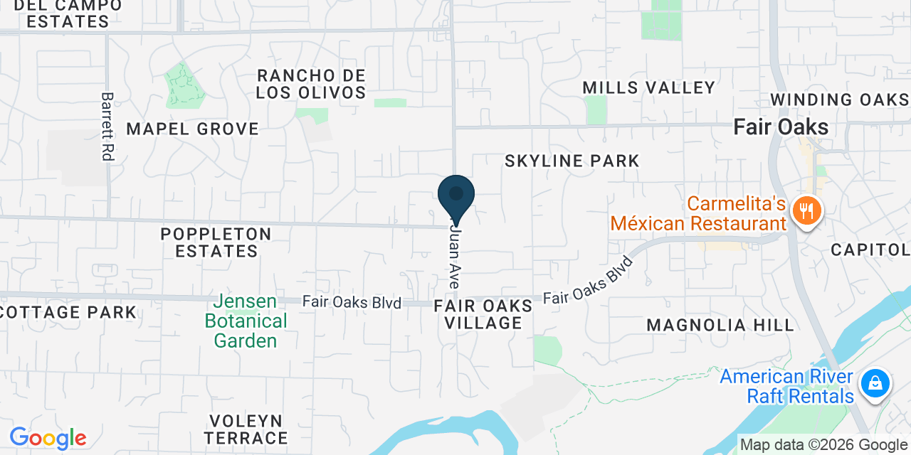 Map showing Carmichael, Sacramento County, CA