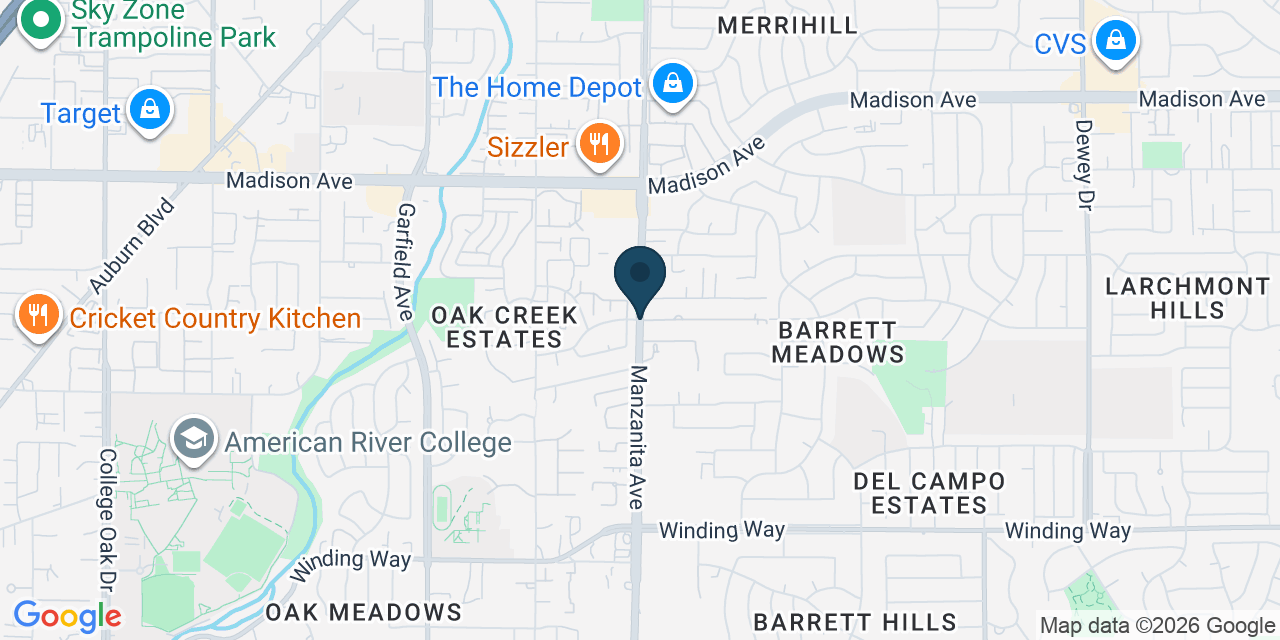 Map showing Carmichael, Sacramento County, CA