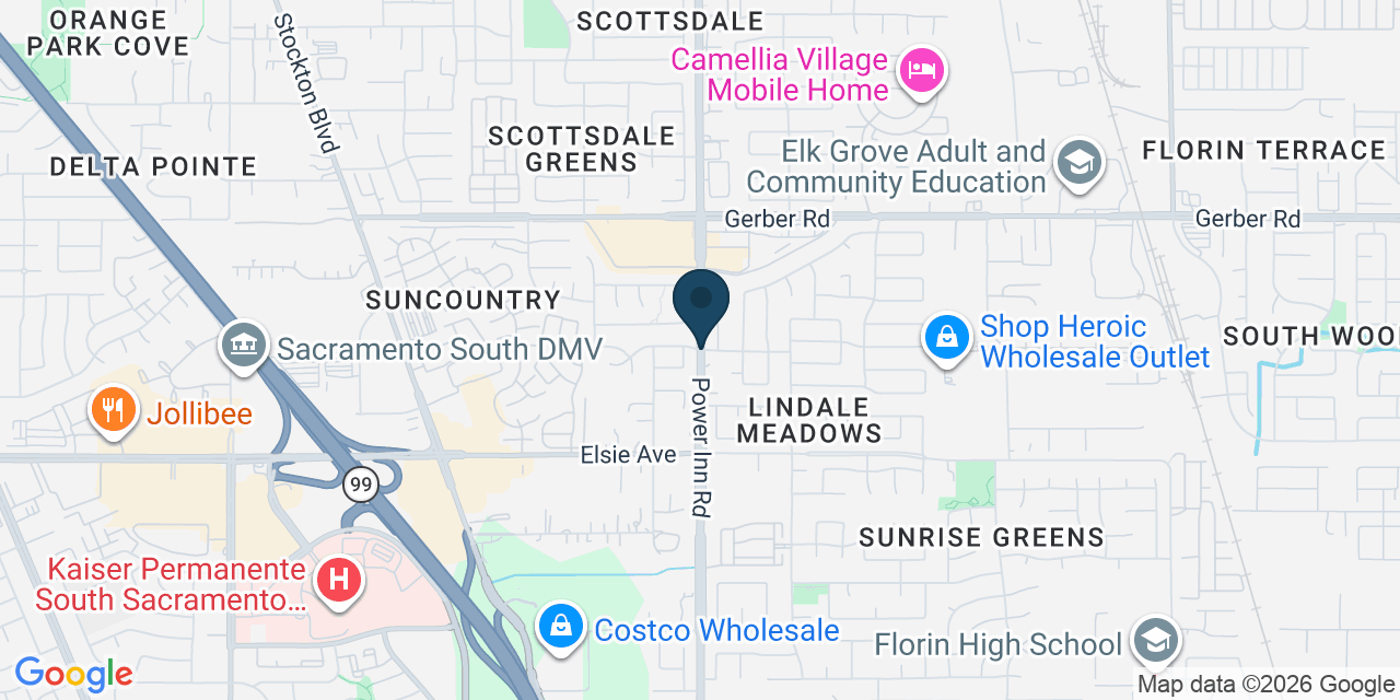 Map showing Florin, Sacramento County, CA