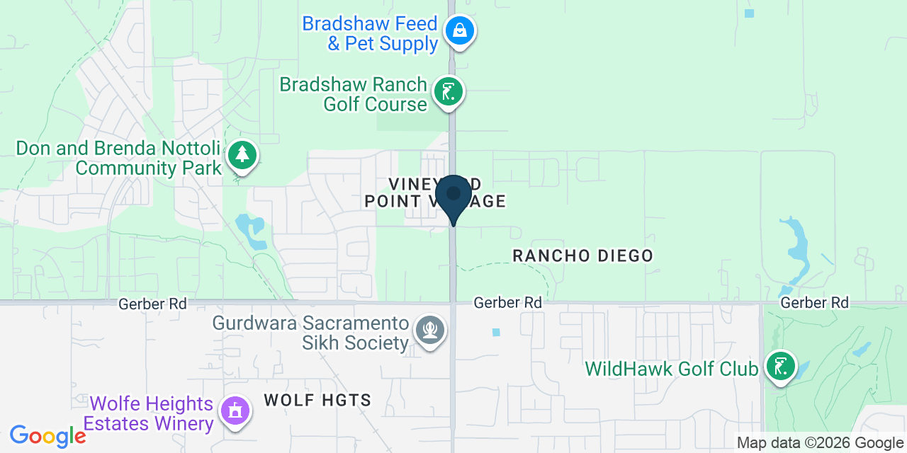Map showing Vineyard, Sacramento County, CA