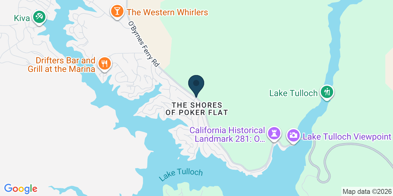 Map showing Calaveras County, CA
