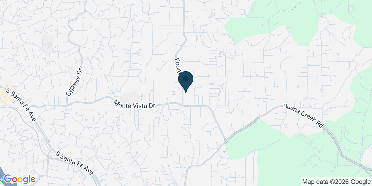 Map showing Vista, San Diego County, CA