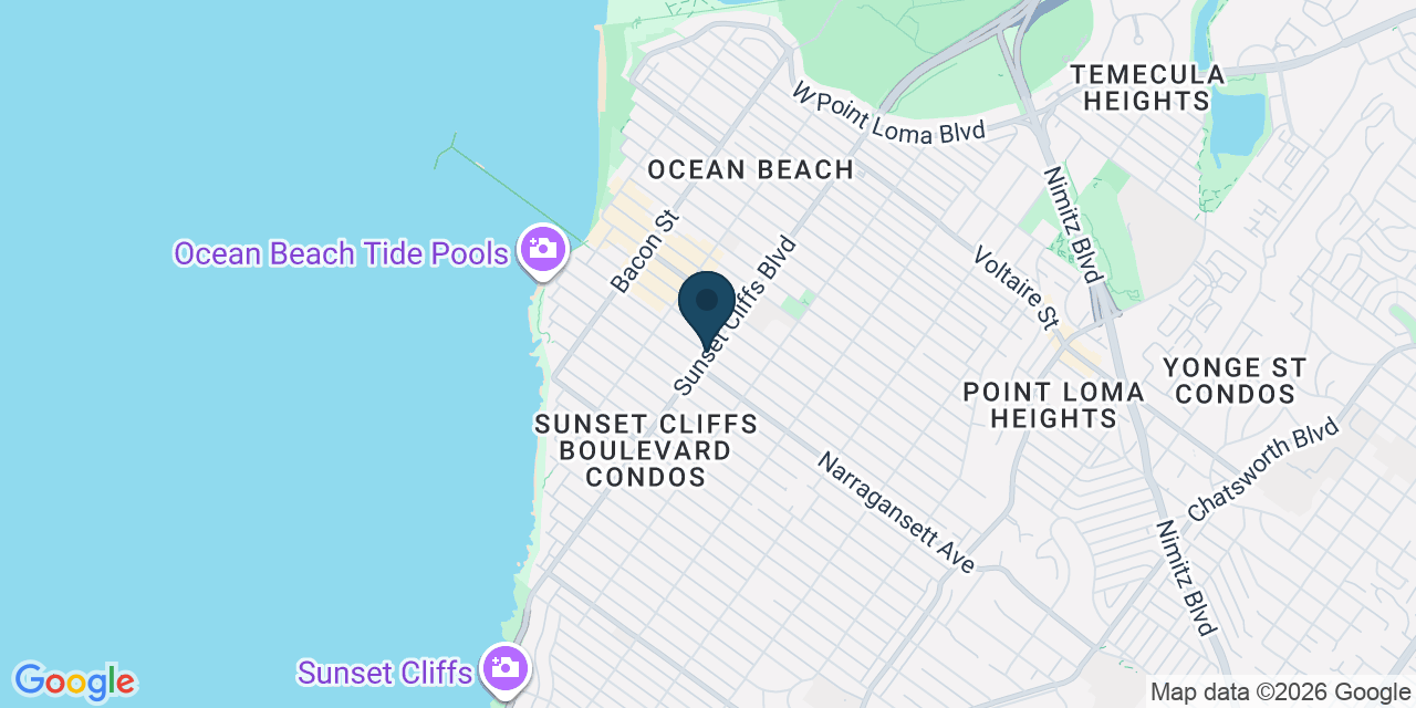 Map showing San Diego, San Diego County, CA