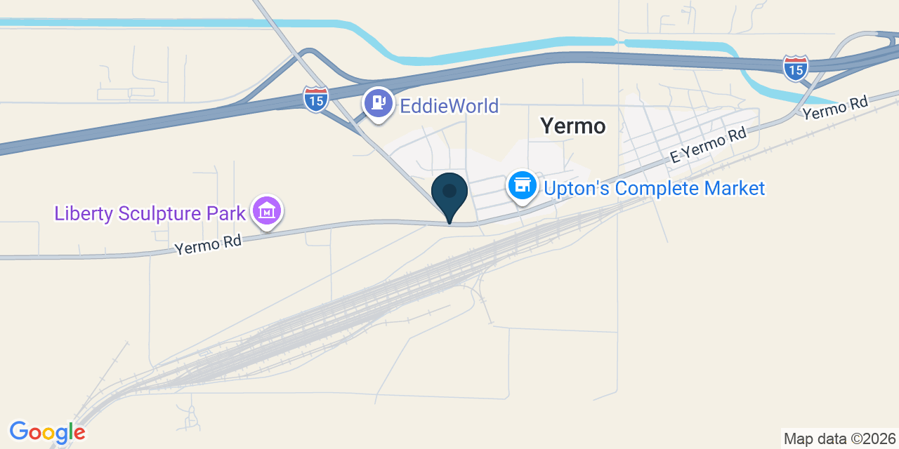 Map showing Yermo, San Bernardino County, CA