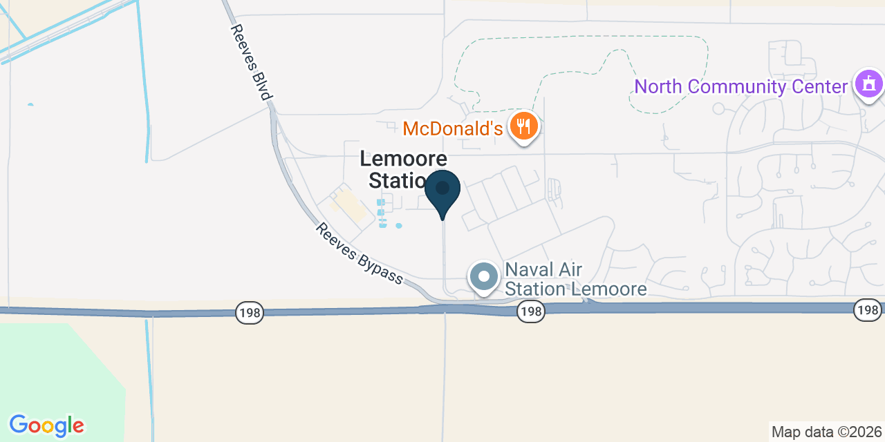 Map showing Lemoore, Kings County, CA