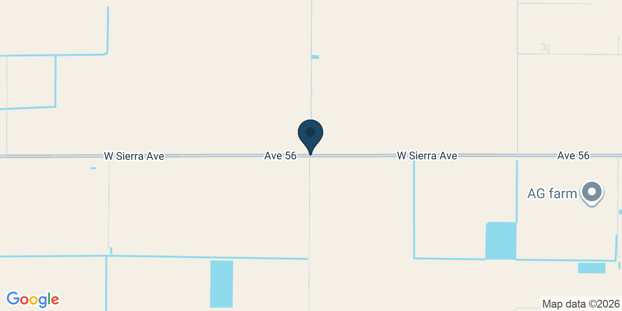 Map showing Tulare County, CA