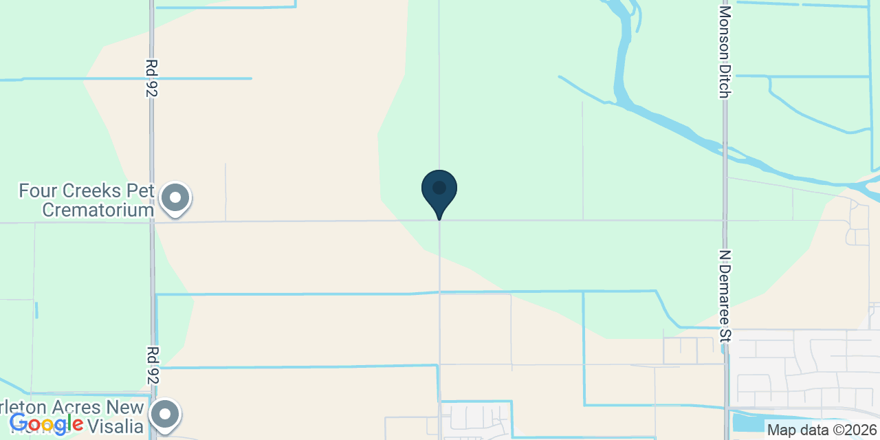 Map showing Tulare County, CA