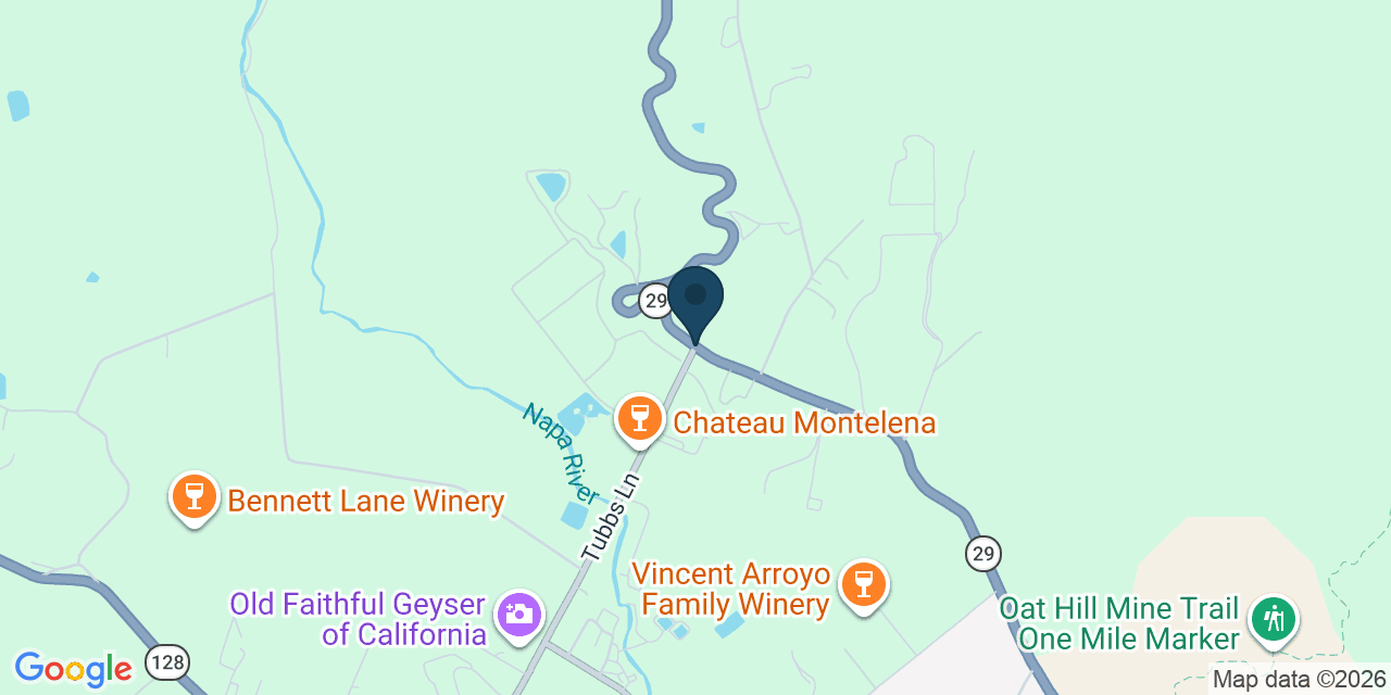 Map showing Napa County, CA