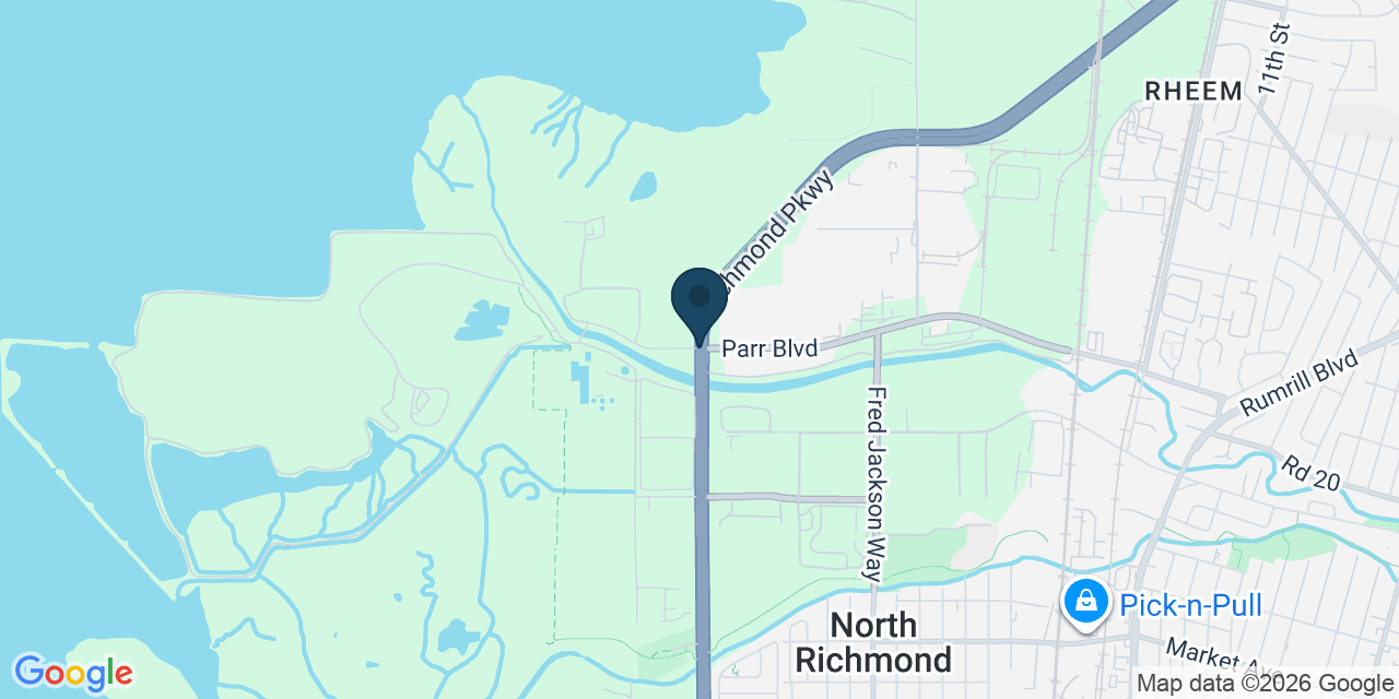 Map showing North Richmond, Contra Costa County, CA