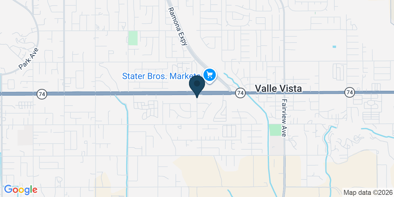 Map showing Valle Vista, Riverside County, CA