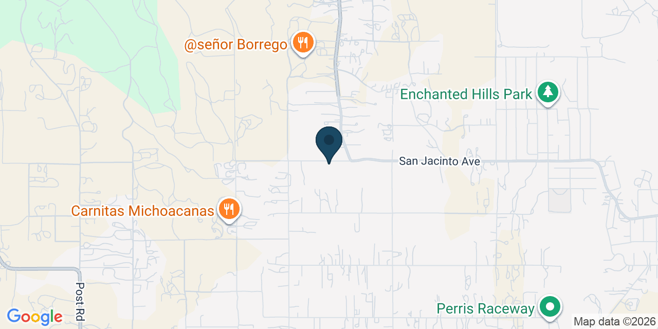 Map showing Perris, Riverside County, CA