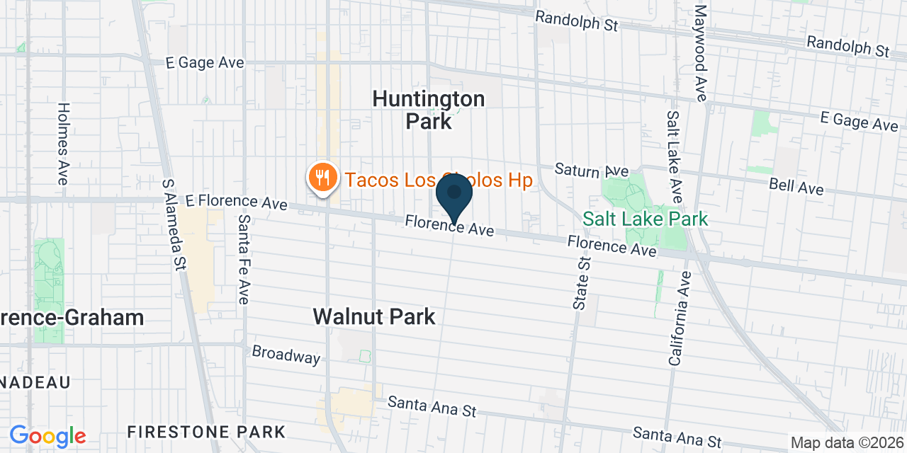 Map showing Huntington Park, Los Angeles County, CA