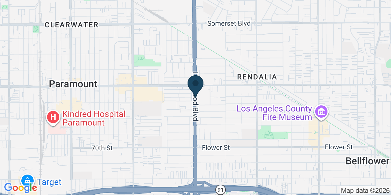 Map showing Los Angeles County, CA